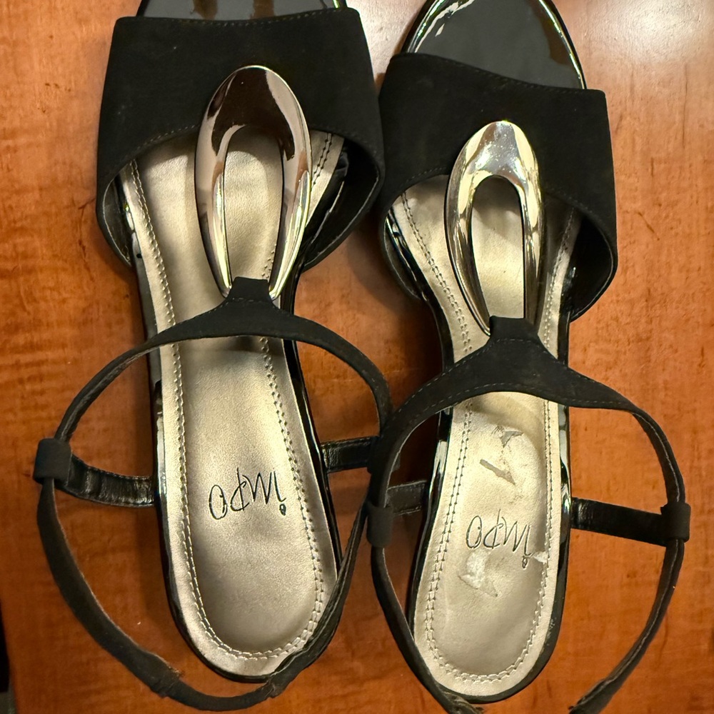 Impo Black and Silver Women's Sandals